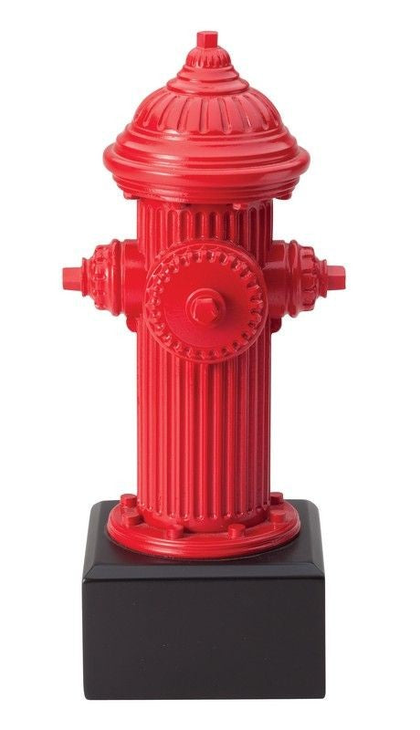 Personalized Bright Red Fire Hydrant Sculpture