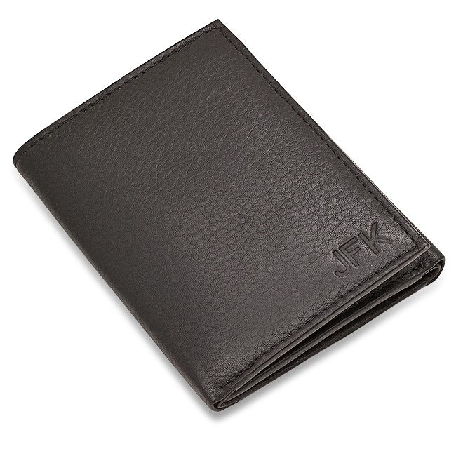 RFID Blocking Trifold Wallet With Center ID Window