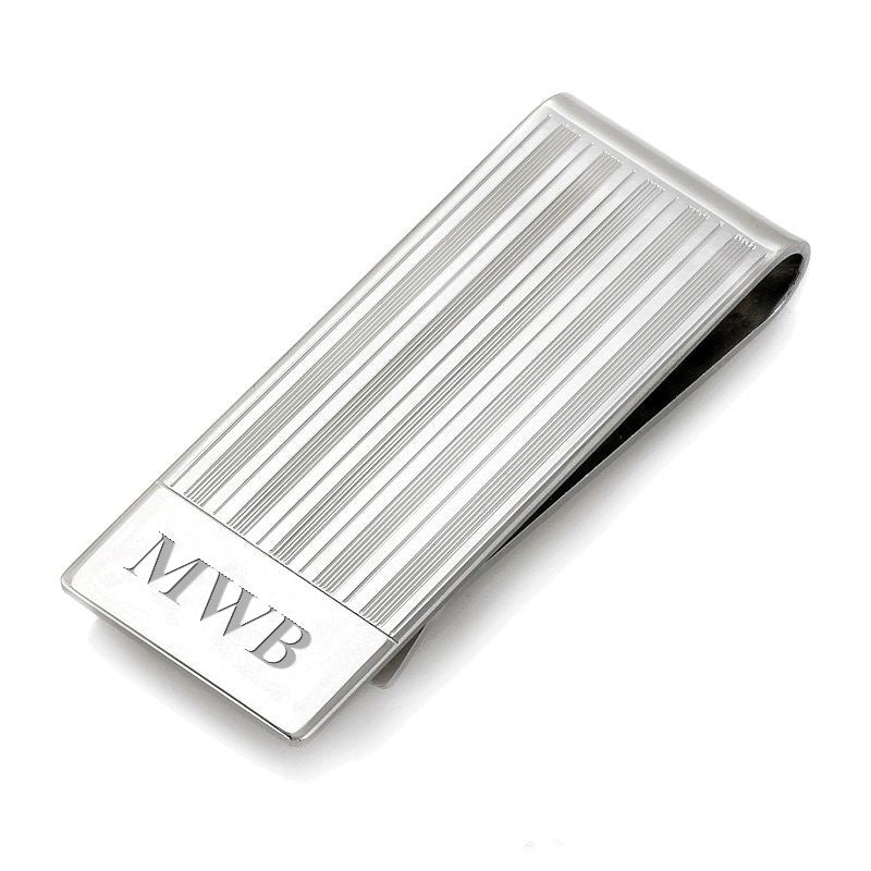 Engine Collection Sterling Silver Personalized Money Clip