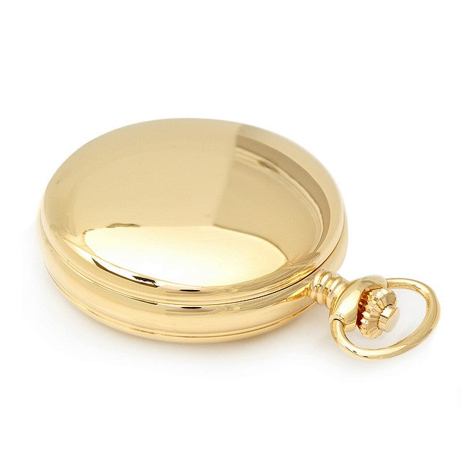 Dual Opening Gold Mechanical Pocket Watch & Chain - Executive Gift Shoppe