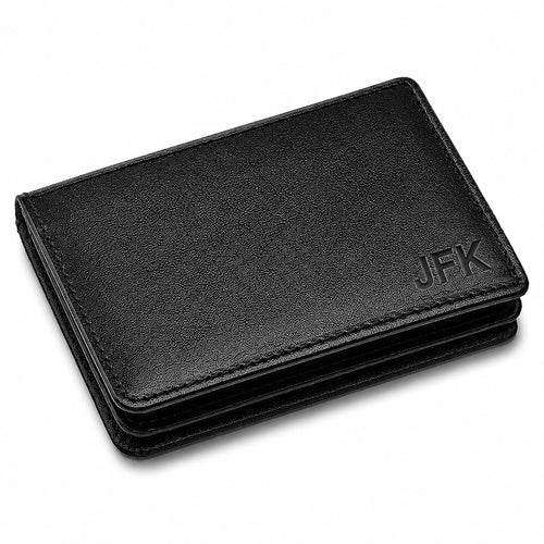 Leather Credit Card Wallet w/ ID Window - Executive Gift Shoppe