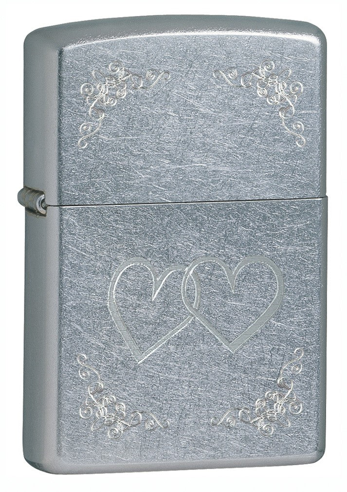 Heart to Heart Street Chrome Zippo Lighter - ID# 24016