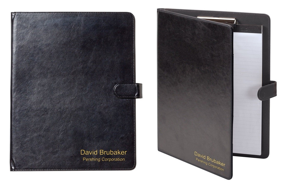 Black & Gold Personalized Portfolio with Notepad