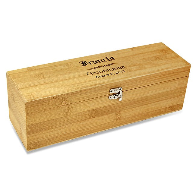 Groomsmen Gift Bamboo Wine Box