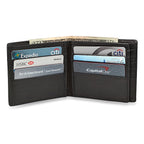 RFID Collection Bifold Credit Card Wallet With Center ID Flap