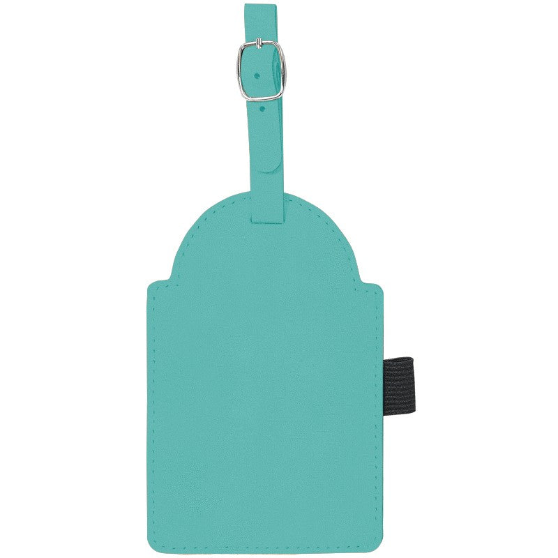 Personalized Teal Golf Bag Tag with Tees