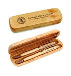 US Air Force Theme Maple Wood Double Pen and Box Set