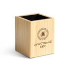 Space Force Theme Personalized Maple Wood Pen and Pencil Cup