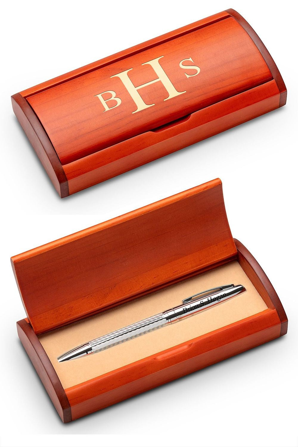 Roman Monogram Theme Personalized Diamond Cut Ballpoint Pen Gift Set