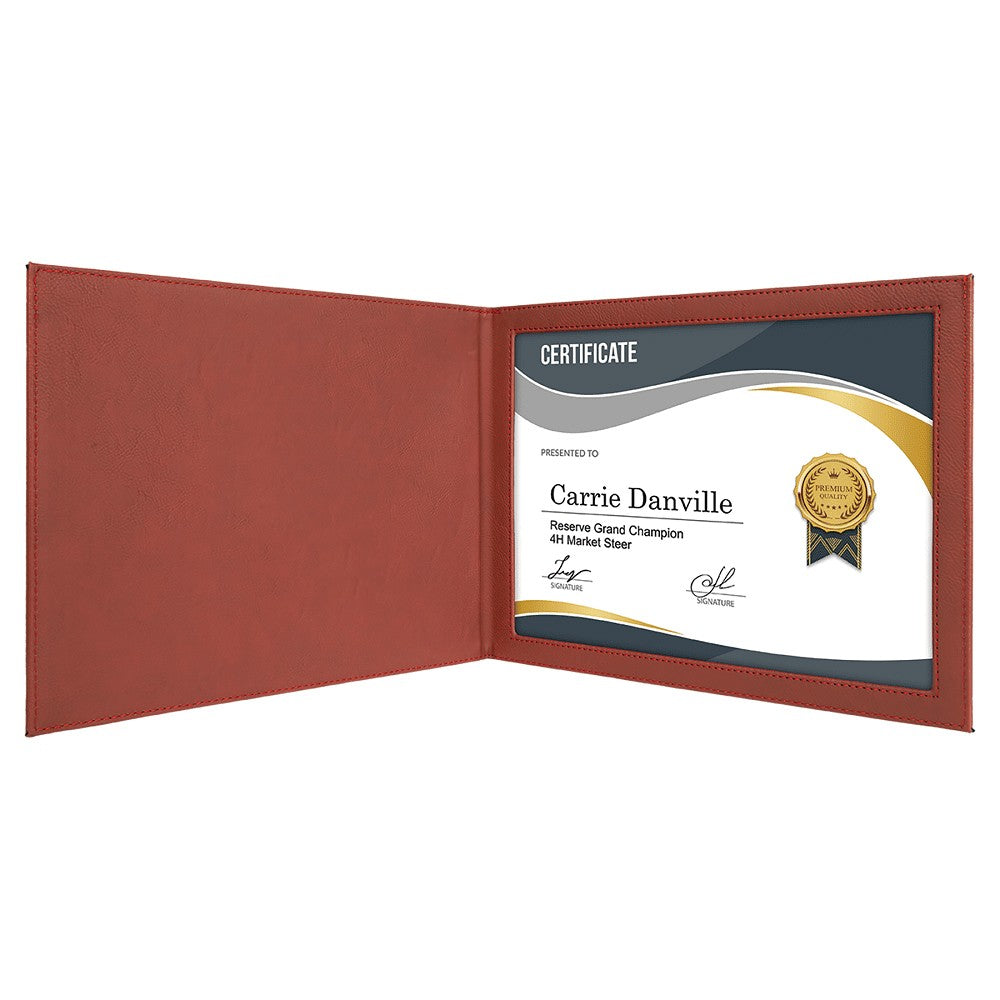 Personalized Rose Certificate Holder