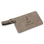 Full Name Monogram Gray Luggage Tag