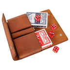 Personalized Antique Brown Playing Cards & Dice Set