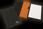 Black Small Portfolio & Notebook with Roman Monogram
