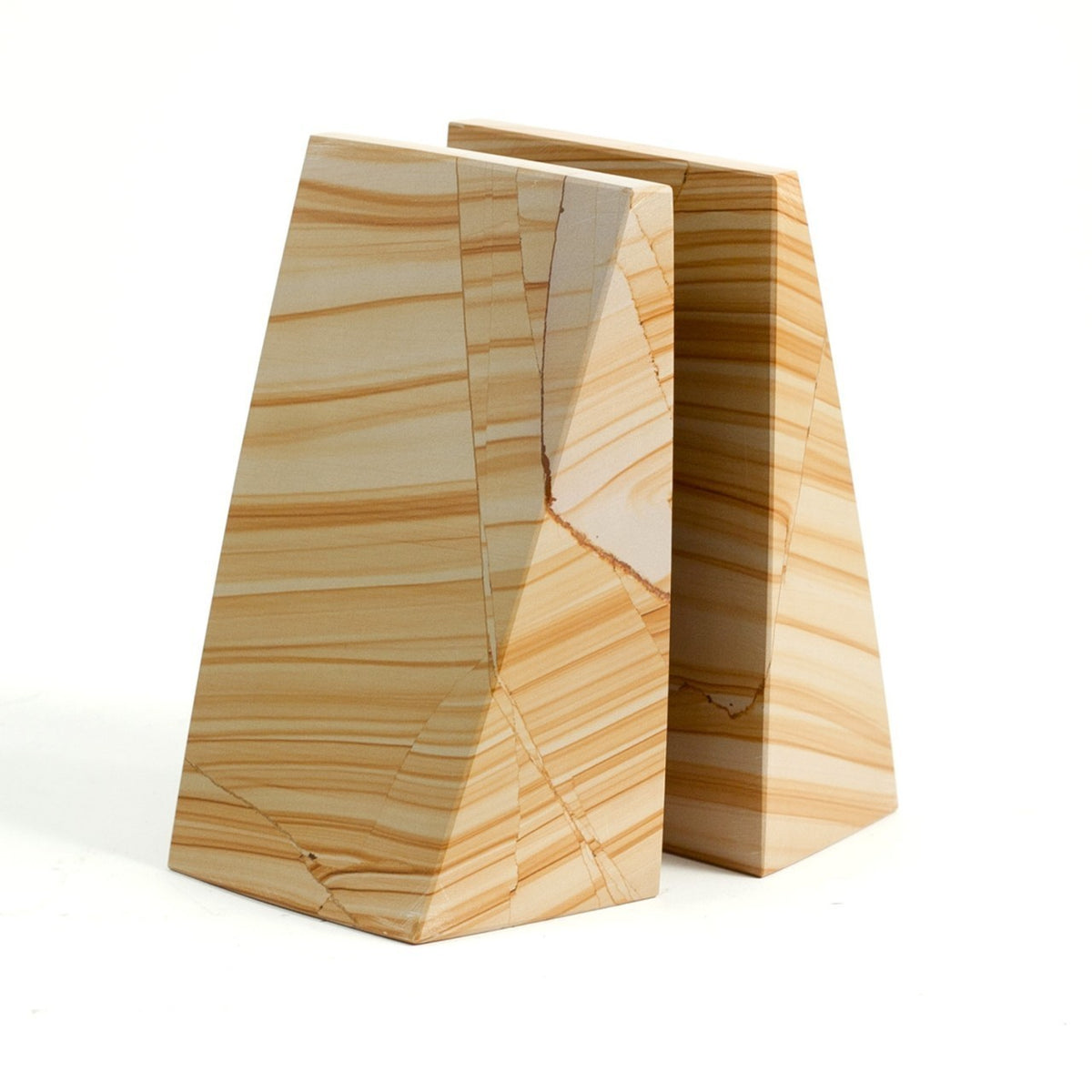 Tan Marble Bookends