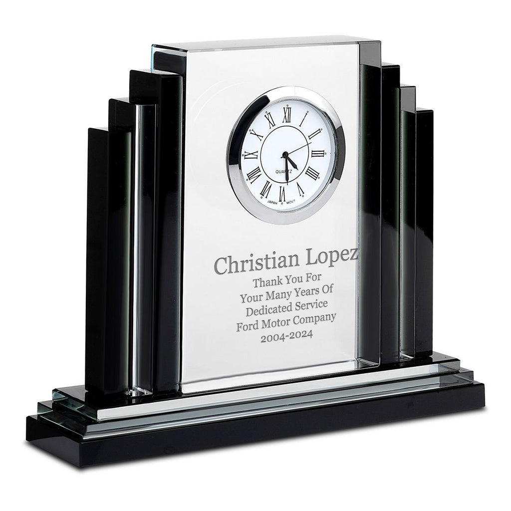 Personalized Step Design Premier Crystal Clock