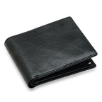 Executive Collection RFID Blocking Black Leather Bifold Wallet with Double ID Holder