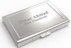 Polished Steel Engraved Business Card Case/File - Executive Gift Shoppe