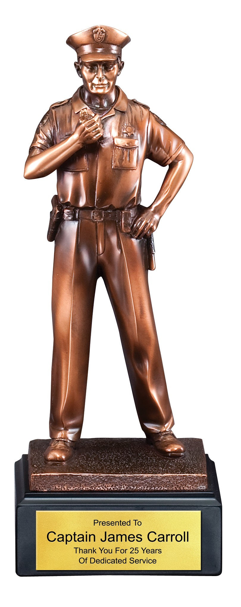 Police Officer At The Ready Personalized Award