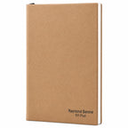 Personalized Light Brown Journal with Black Satin Bookmark