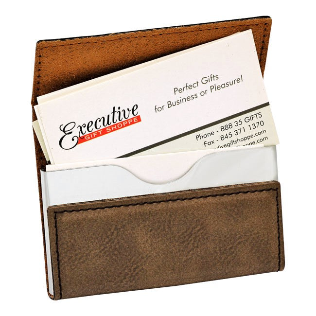 Personalized Leatherette Business Card Case - Executive Gift Shoppe
