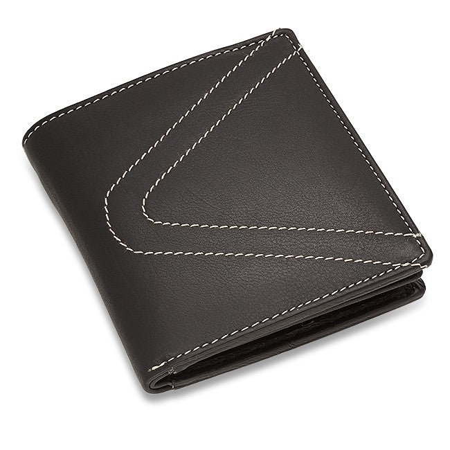 RFID Collection Bifold Wallet With Snap Secured Credit Card Flap
