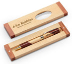 Maple & Rosewood Engraved Pen and Box - Executive Gift Shoppe