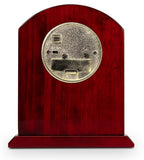 Elite Collection Personalized Rosewood Desk Clock With Gold Accents