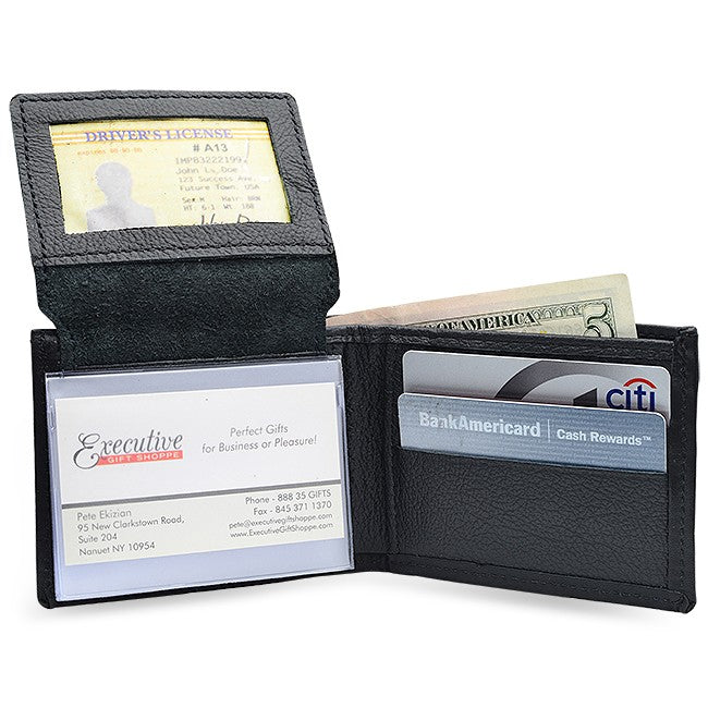 Black Bifold Biker Wallet With Chain