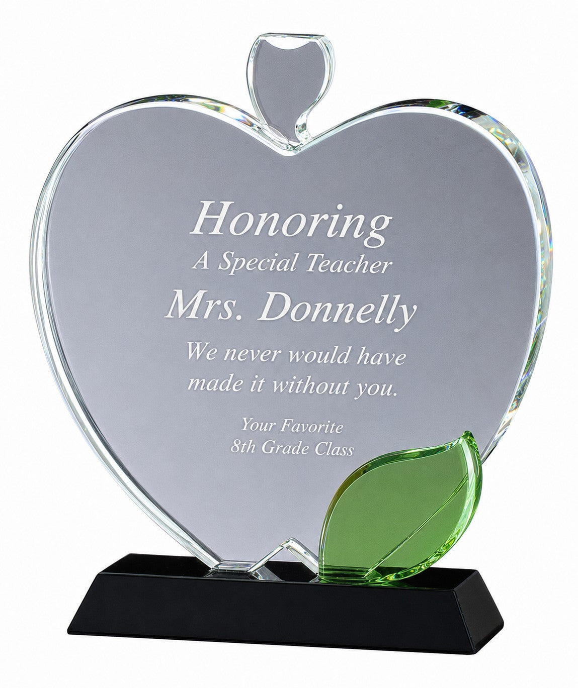 Personalized Crystal Desktop Apple