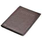 Leather Passport Holder with Passport Stamp - Executive Gift Shoppe