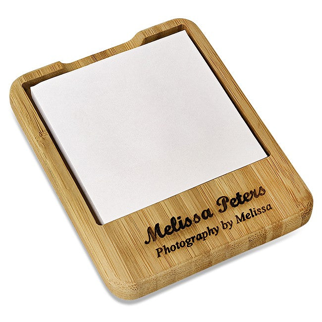 Bamboo Desktop Notepad Holder