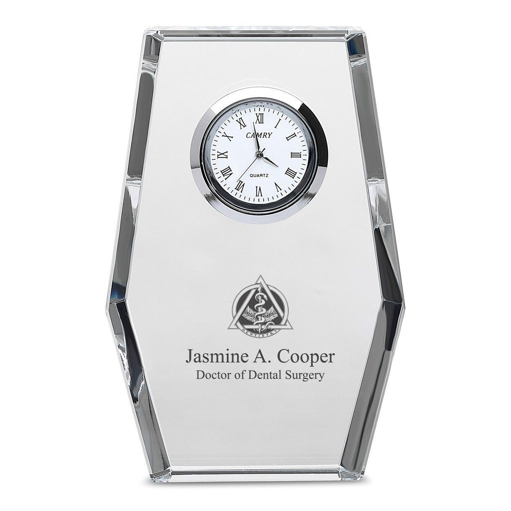 Dentist Personalized Crystal Desk Clock