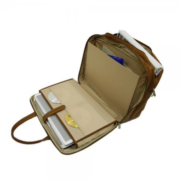 Checkpoint Friendly Laptop Briefcase/Overnighter by Piel Leather - Free Personalization