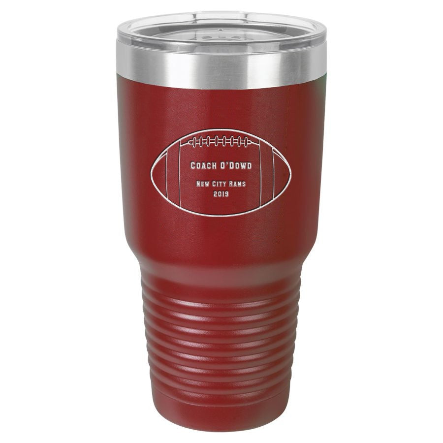 Football Coach's Maroon Polar Camel Tumbler