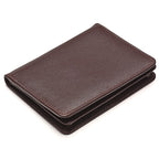 Snap Closure Leather Card Case Wallet - Free Personalization