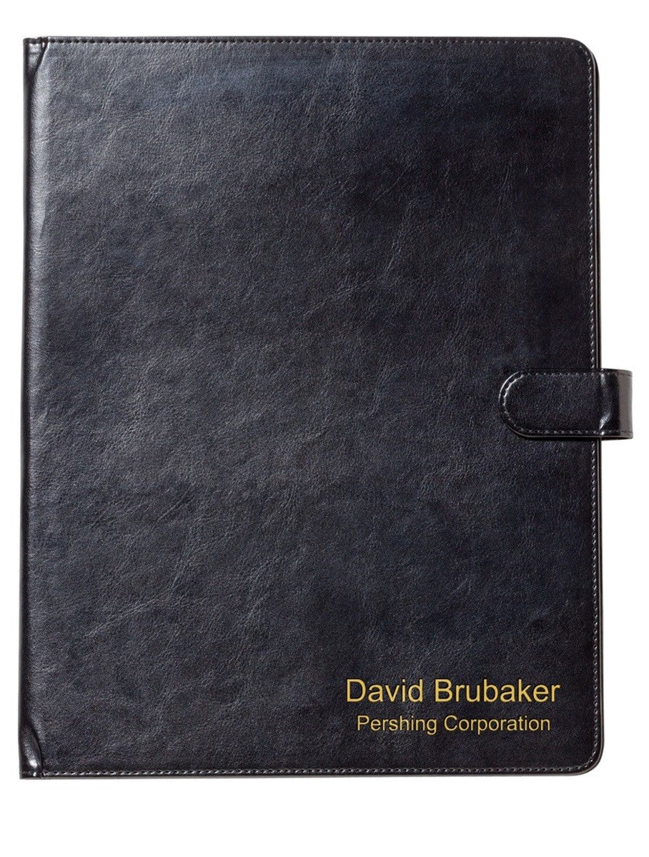 Black & Gold Personalized Portfolio with Notepad