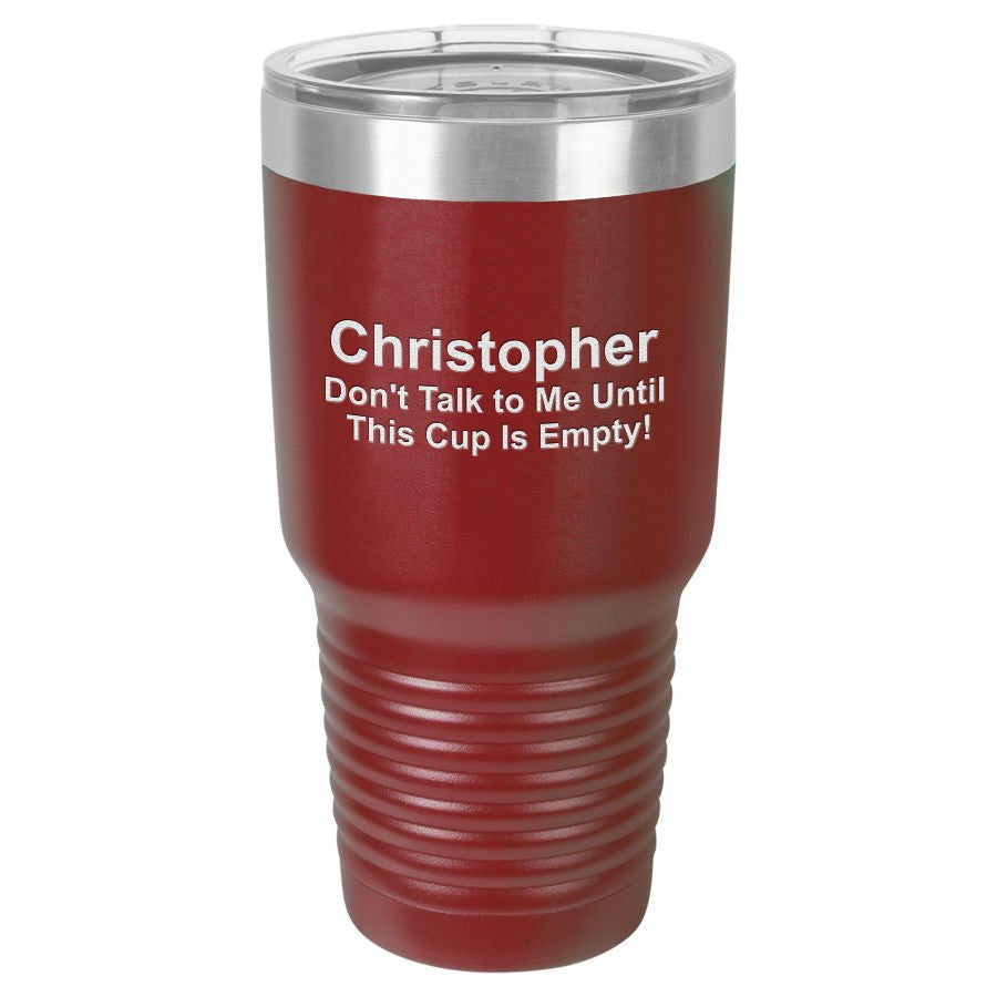Personalized 30 Ounce Maroon Polar Camel Ringneck Tumbler