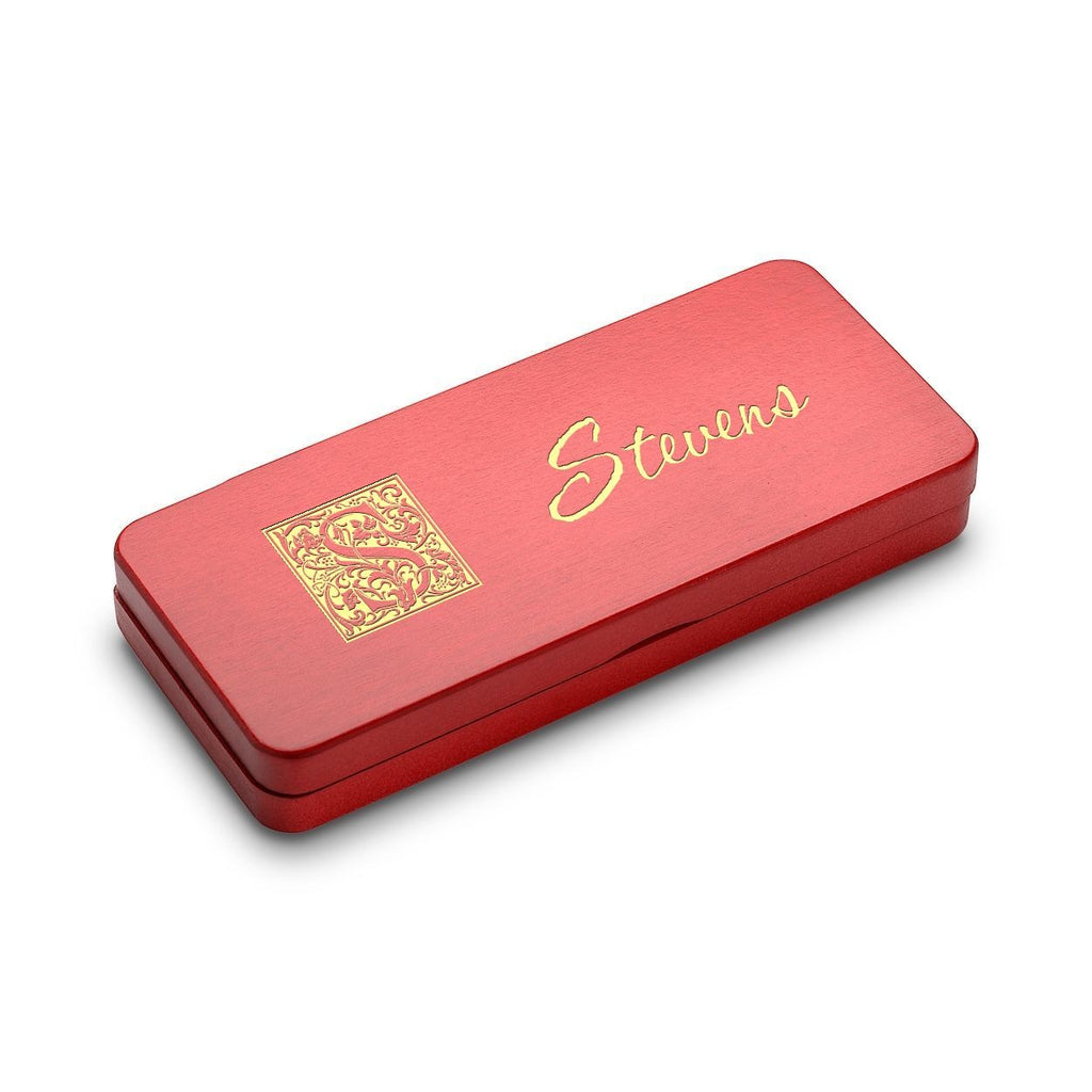 Last Name Monogram Elegance Collection Cherrywood Pen & Letter Opener Set