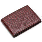 Men's Bifold Crocodile Print Italian Leather Wallet
