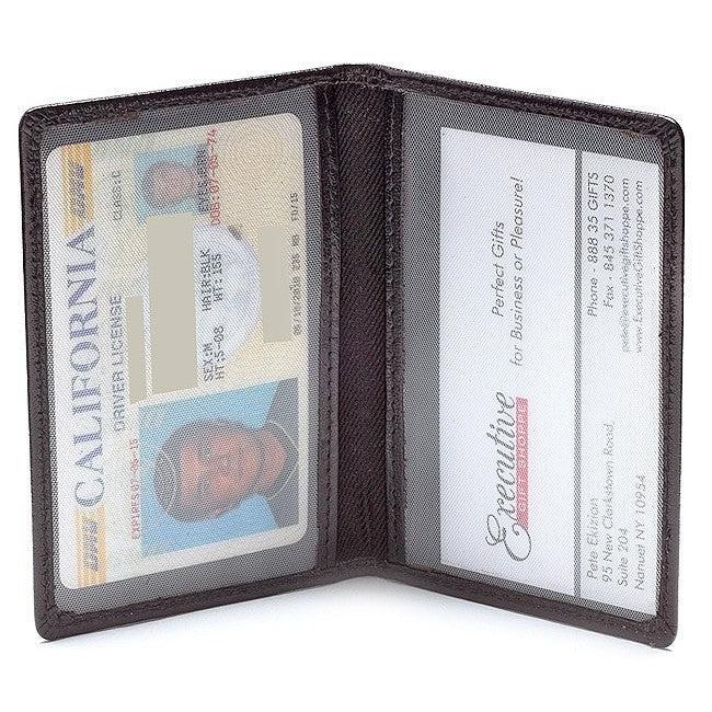 Genuine Leather Double Window ID Case - Executive Gift Shoppe