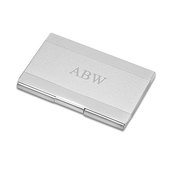 Personalized Two Tone Business Card Holder - Executive Gift Shoppe