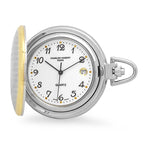 Two Tone Quartz Charles Hubert Pocket Watch & Chain #3560 - Executive Gift Shoppe
