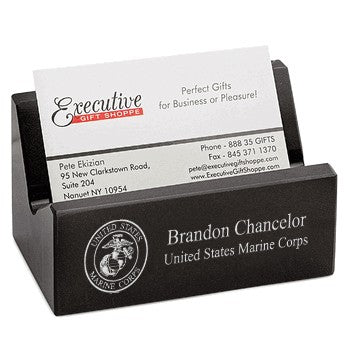 US Marines Desktop Business Card Holder - Executive Gift Shoppe