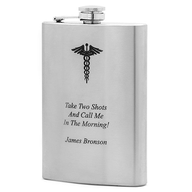 Personalized Take Two Shots Flask - Executive Gift Shoppe