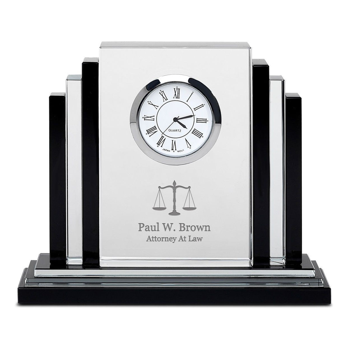 Lawyer Personalized Step Design Premier Crystal Clock