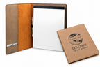 World's Best Teacher Brown Leatherette Portfolio & Pad Holder