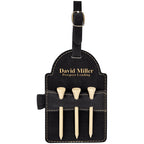 Personalized Black & Gold Golf Bag Tag with Tees