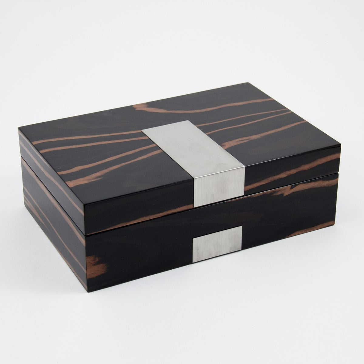 Burl Wood Watch & Cufflinks Valet Box