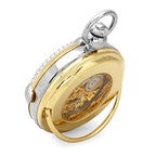 Two Tone Mechanical Charles Hubert Pocket Watch & Chain #3846 - Executive Gift Shoppe