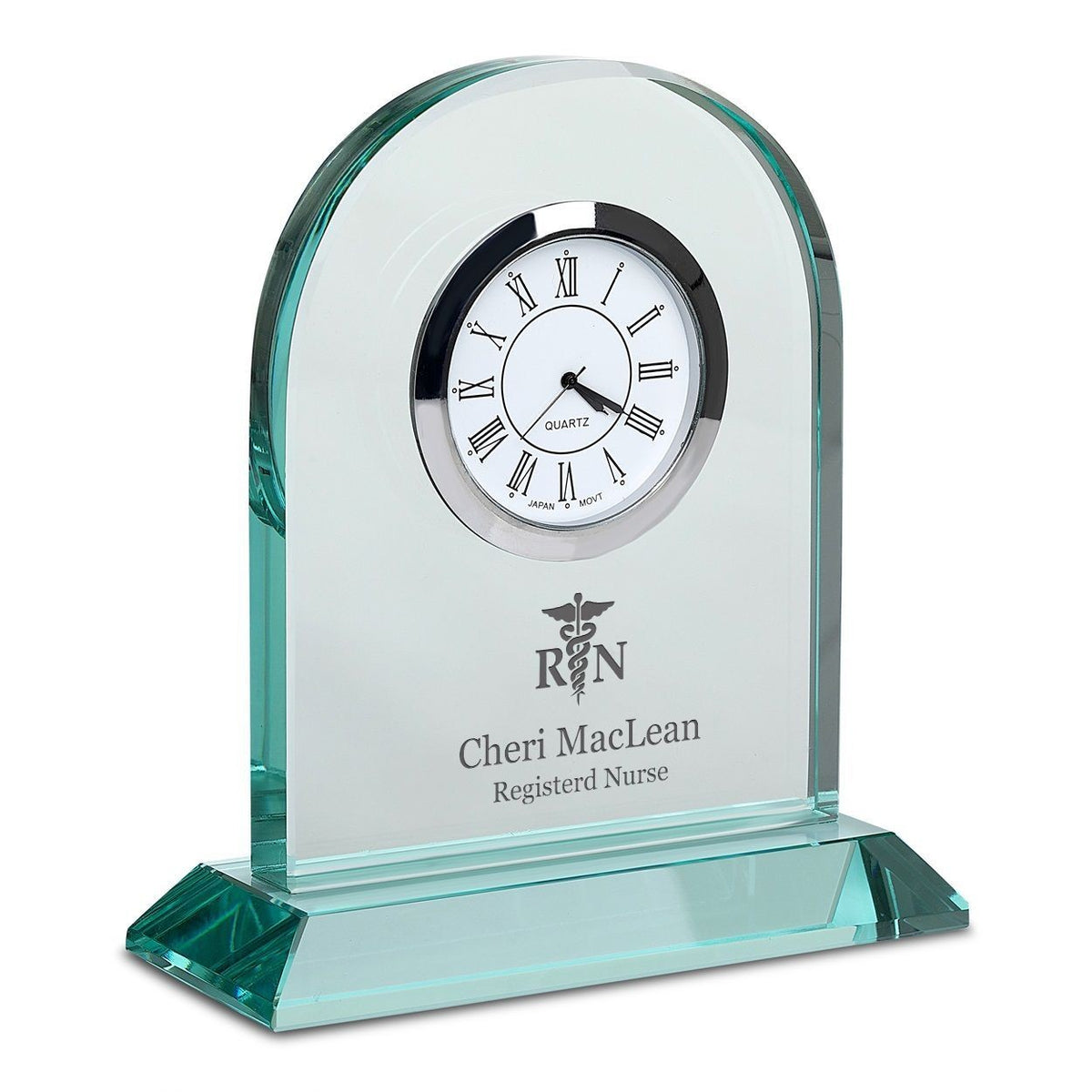 Nurse Personalized Dome Shaped Crystal Desk Clock